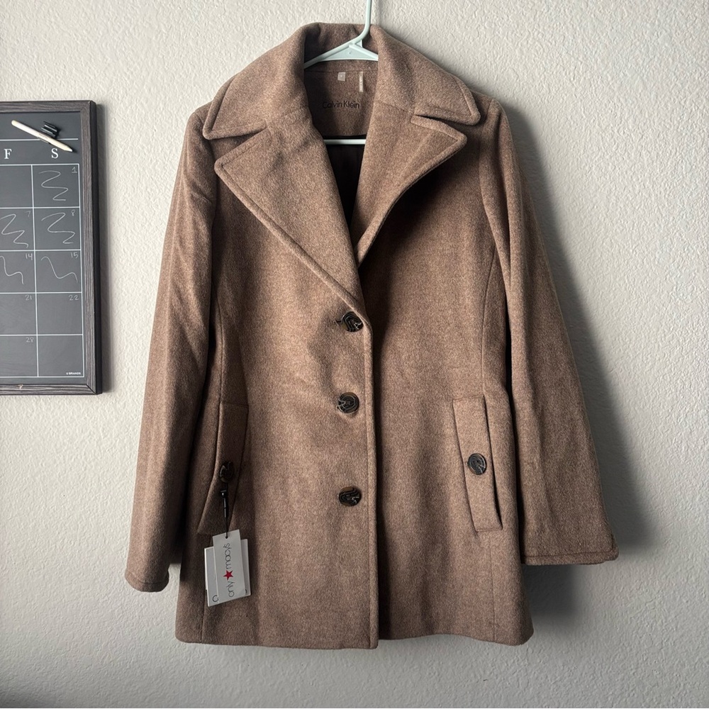 Brown Calvin Klein Women's Coat Small